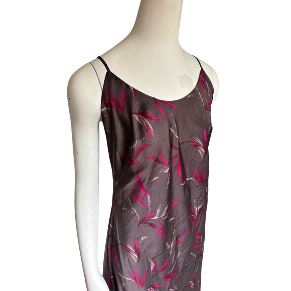 Rosie Exclusively for M&S Slip Dress Floral Print Dark Grey Pink Size 16 - Picture 3 of 11